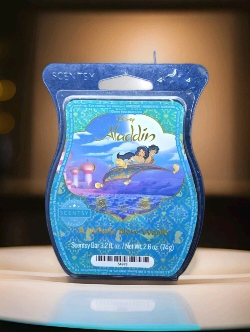 Scentsy Disney Aladdin Collab A Whole New World Wax Melts Bar Discontinued New